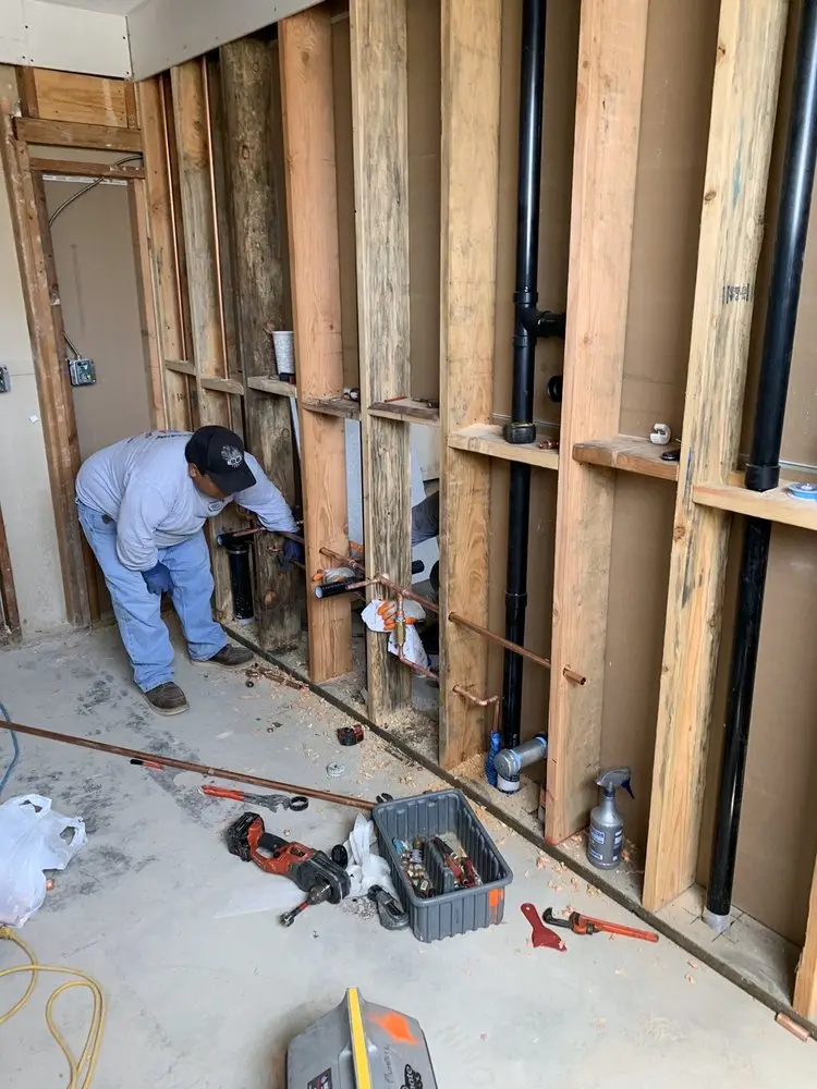 Commercial rough-in plumbing for Water Heater Replacement in Tulsa